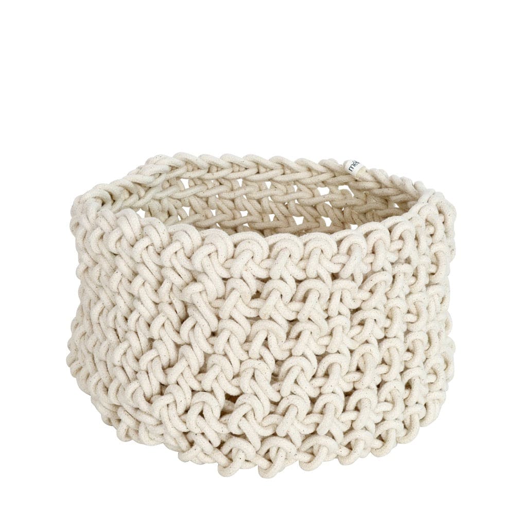 Loadshedding Crochet Storage Basket Ivory